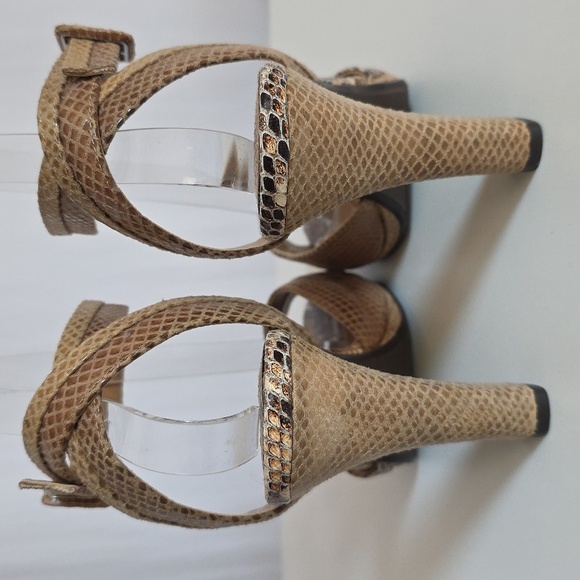 J. Renee Kinnon Brown Snake Print Sandals. Size 9 Medium. - Picture 4 of 10